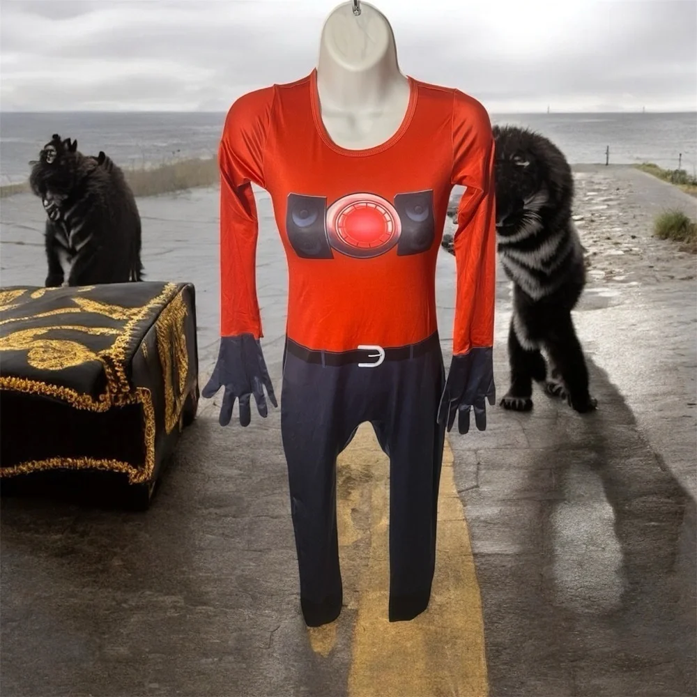 Skibidi Toilet / TV Man Costume – Kids Halloween & Dress-Up Bodysuit
